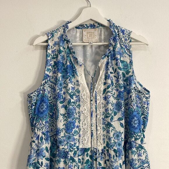 Johnny Was Sleeveless Tiered Midi Dress Bohemian XL - Picture 2 of 13